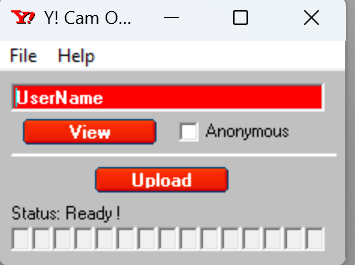CamViewer interface showing its target field, view control and viewer status